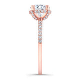 2 Carat Moissanite Hidden Halo Ring
