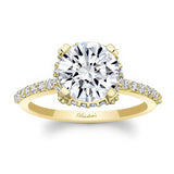 2 Carat Moissanite Hidden Halo Ring