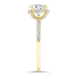 2 Carat Moissanite Hidden Halo Ring