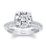 2 Carat Moissanite Hidden Halo Bridal Set