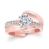 Interlocking Moissanite Wedding Ring Set