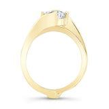 Interlocking Moissanite Wedding Ring Set