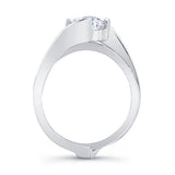 Interlocking Moissanite Wedding Ring Set