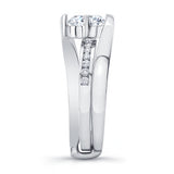 Interlocking Moissanite Wedding Ring Set