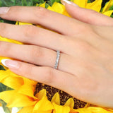 Half Diamond Wedding Band