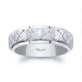Men's X Pattern Wedding Band