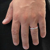 Men's X Pattern Wedding Band