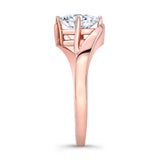 Bypass Princess Cut Solitaire Ring