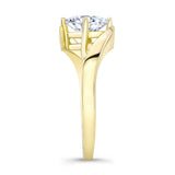 Bypass Princess Cut Solitaire Ring
