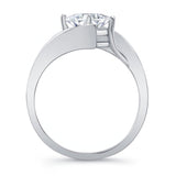 Bypass Princess Cut Solitaire Ring