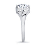 Bypass Princess Cut Solitaire Ring