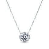 Bezel Moissanite Necklace