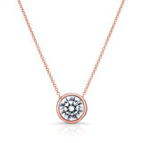 Bezel Moissanite Necklace