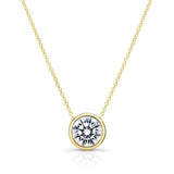 Bezel Moissanite Necklace