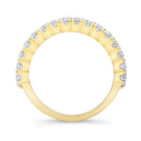 Wide Three Row Diamond Wedding Band