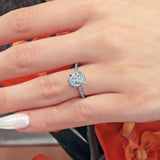 Hidden Halo Oval Engagement Ring