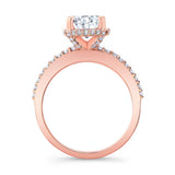 Hidden Halo Oval Engagement Ring