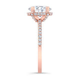 Hidden Halo Oval Engagement Ring