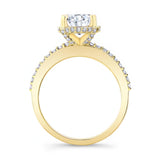 Hidden Halo Oval Engagement Ring