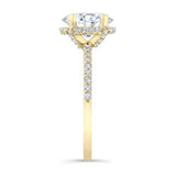 Hidden Halo Oval Engagement Ring