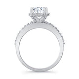 Hidden Halo Oval Engagement Ring
