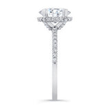 Hidden Halo Oval Engagement Ring