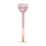 Hidden Halo Princess Cut Engagement Ring