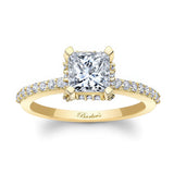 Hidden Halo Princess Cut Engagement Ring