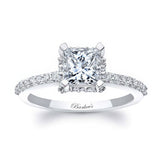 Hidden Halo Princess Cut Engagement Ring