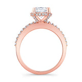 Cushion Halo Moissanite Engagement Ring