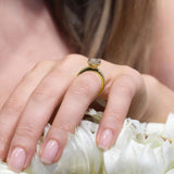 Cushion Halo Moissanite Engagement Ring