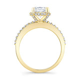 Cushion Halo Moissanite Engagement Ring