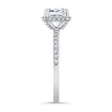 Cushion Halo Moissanite Engagement Ring