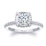 Cushion Halo Moissanite Engagement Ring