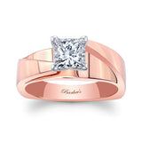 Princess Cut Cathedral Solitaire Ring