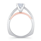 Princess Cut Cathedral Solitaire Ring