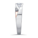 Princess Cut Cathedral Solitaire Ring
