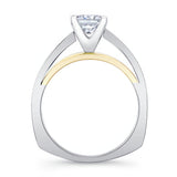 Princess Cut Cathedral Solitaire Ring