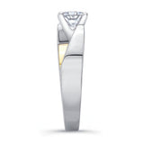 Princess Cut Cathedral Solitaire Ring