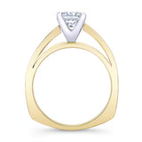 Princess Cut Cathedral Solitaire Ring