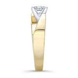 Princess Cut Cathedral Solitaire Ring