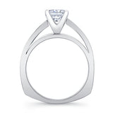 Princess Cut Cathedral Solitaire Ring