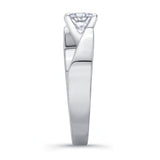 Princess Cut Cathedral Solitaire Ring