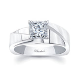 Princess Cut Cathedral Solitaire Ring