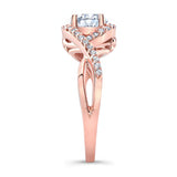 Twisted Halo Engagement Ring