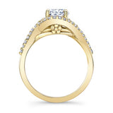Twisted Halo Engagement Ring