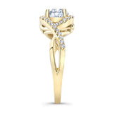 Twisted Halo Engagement Ring