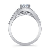 Twisted Halo Engagement Ring