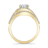 Twisted Halo Moissanite Wedding Set