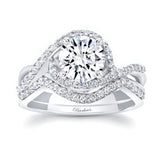 Twisted Halo Moissanite Wedding Set